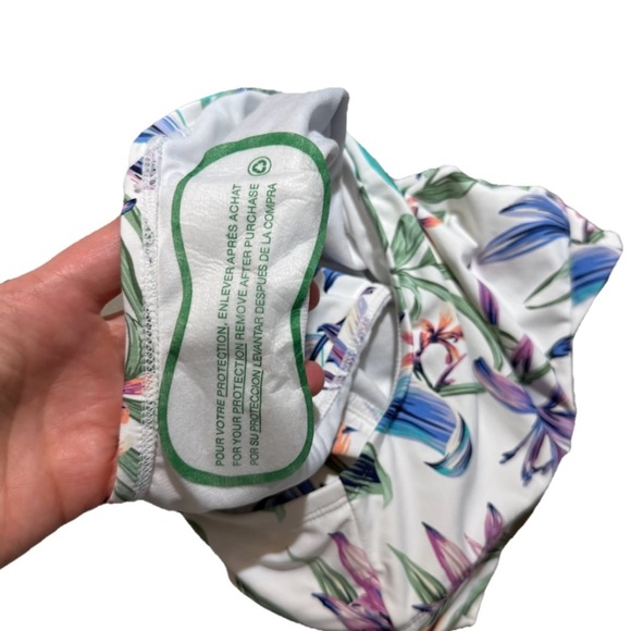 Women's Freshwater V-Front High-Waisted Swim Bottoms Size XL Tropical NWOT - Picture 3 of 5